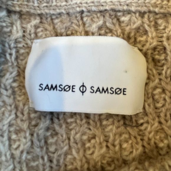 Samsoe Samsoe Beige Crewneck Sweater - Picture 3 of 9